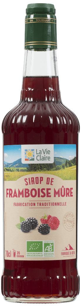 Sirop de framboise et mûre bio