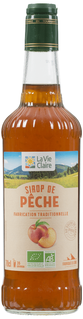 Sirop de pêche bio