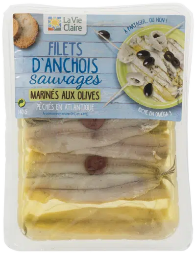 Filets d'anchois sauvages aux olives