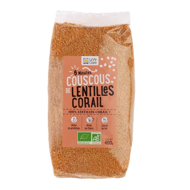 Couscous de lentilles corail bio