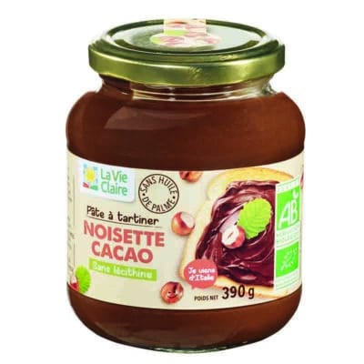 Pâte à tartiner noisette et cacao bio