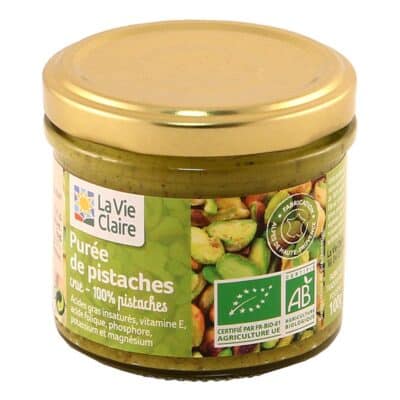 Purée de pistache crue bio