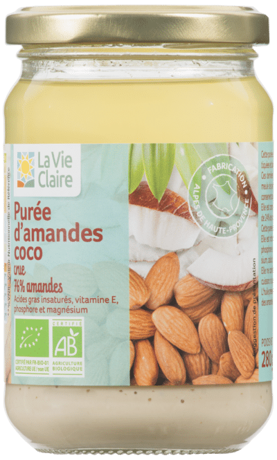 Purée d'amande et de noix de coco bio