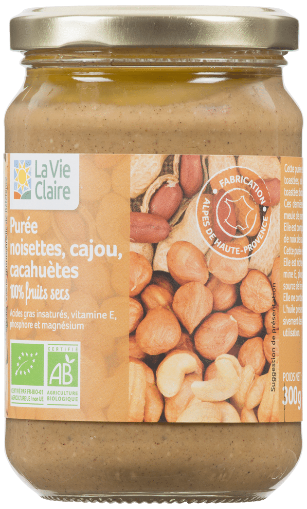 Purée de cacahuètes crues bio - La vie claire