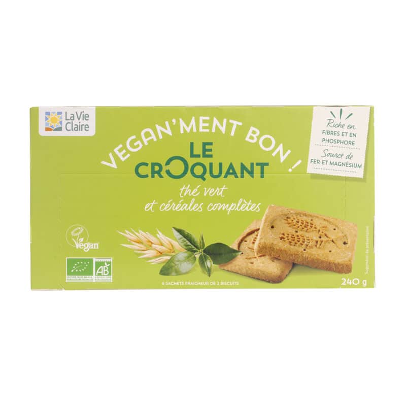 Biscuit céréales complètes au thé vert bio