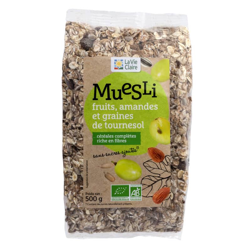 Muesli aux fruits et aux graines bio