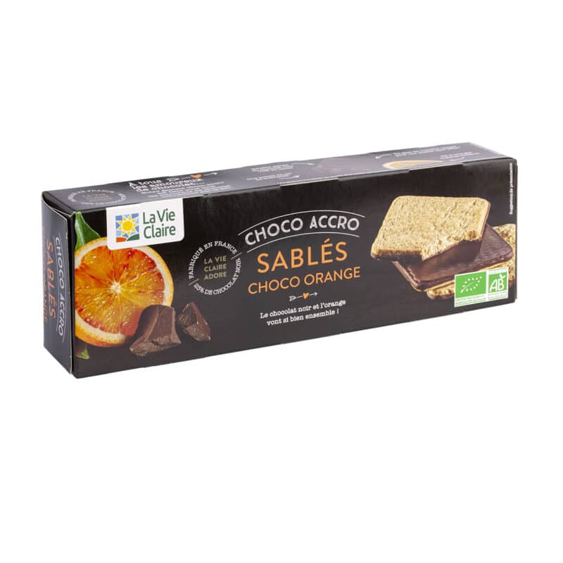 Sablés à l'orange nappés de chocolat bio