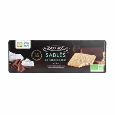 Sablés à la noix de coco nappés de chocolat bio