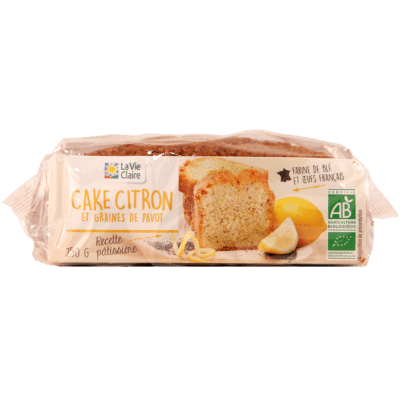 Cake citron et graines de pavot bio