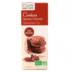 Cookies au chocolat et au quinoa bio