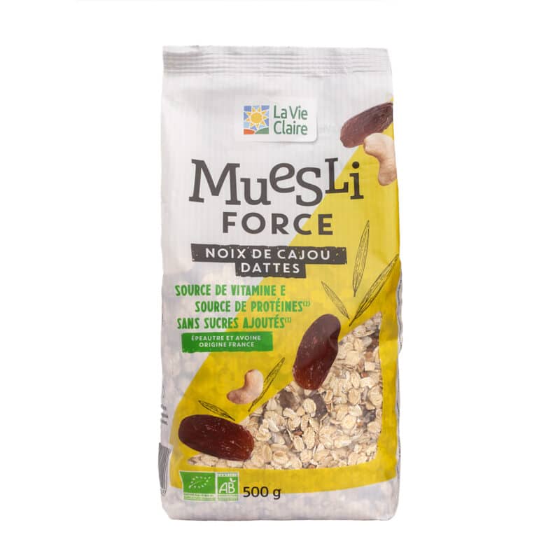 Muesli aux noix de cajou et dattes bio