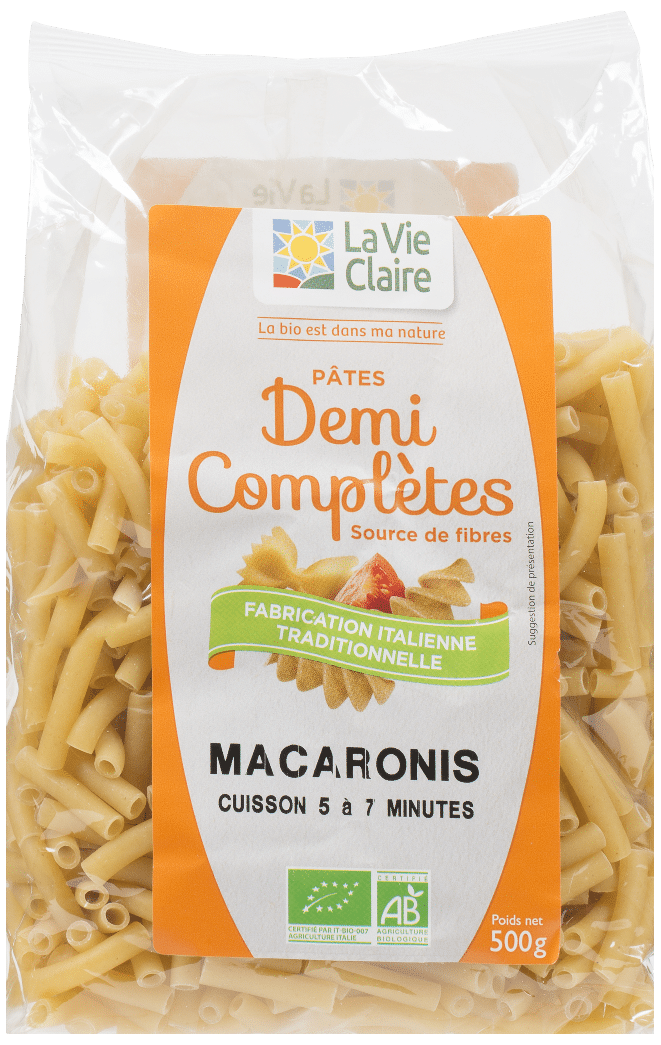 Macaronis demi-complets bio