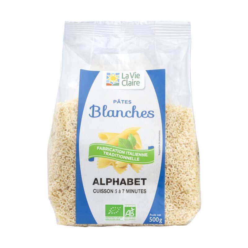 Alphabets blancs bio