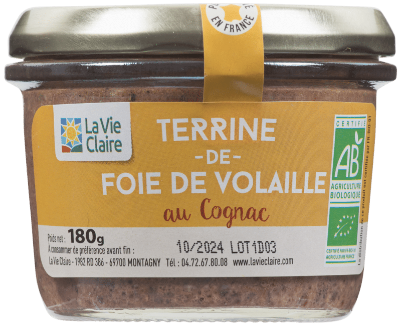 Terrine de foie de volaille au Cognac bio