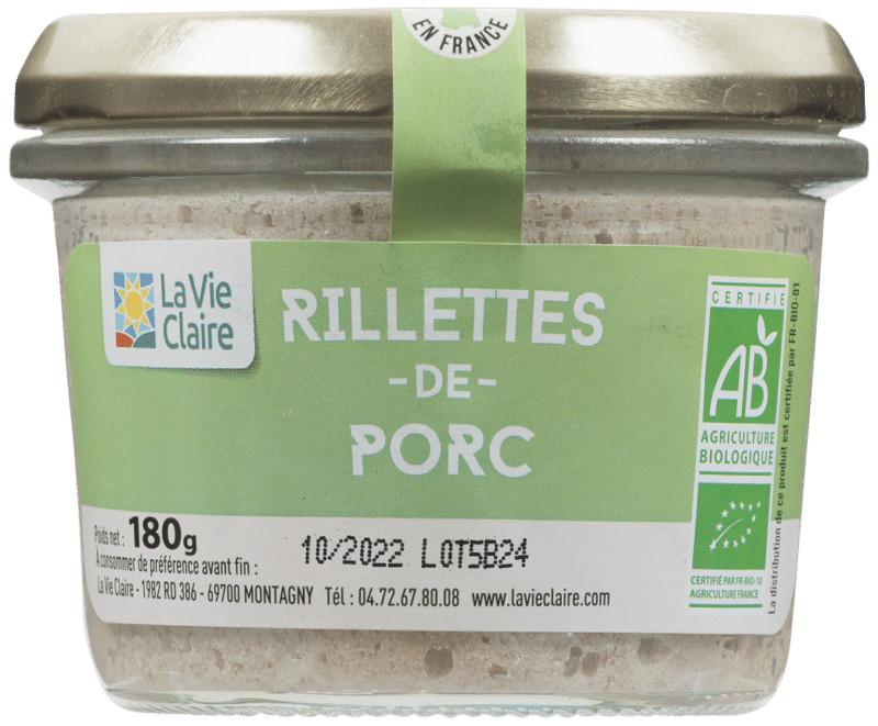 Rillettes de porc bio