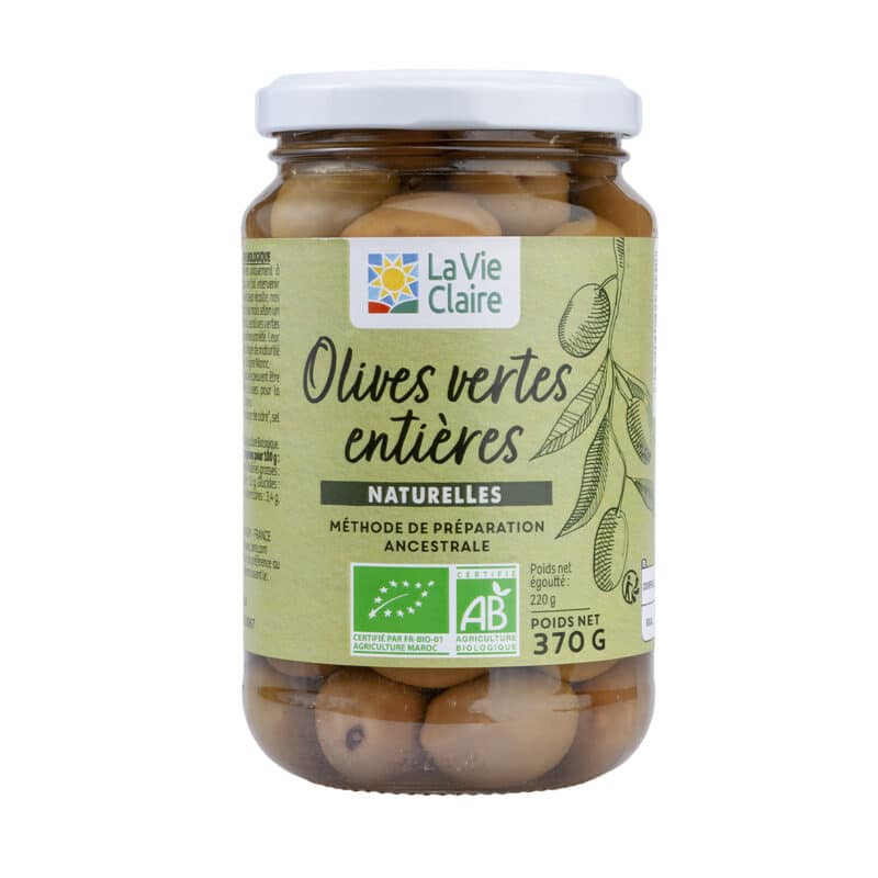 Olives vertes naturelles bio