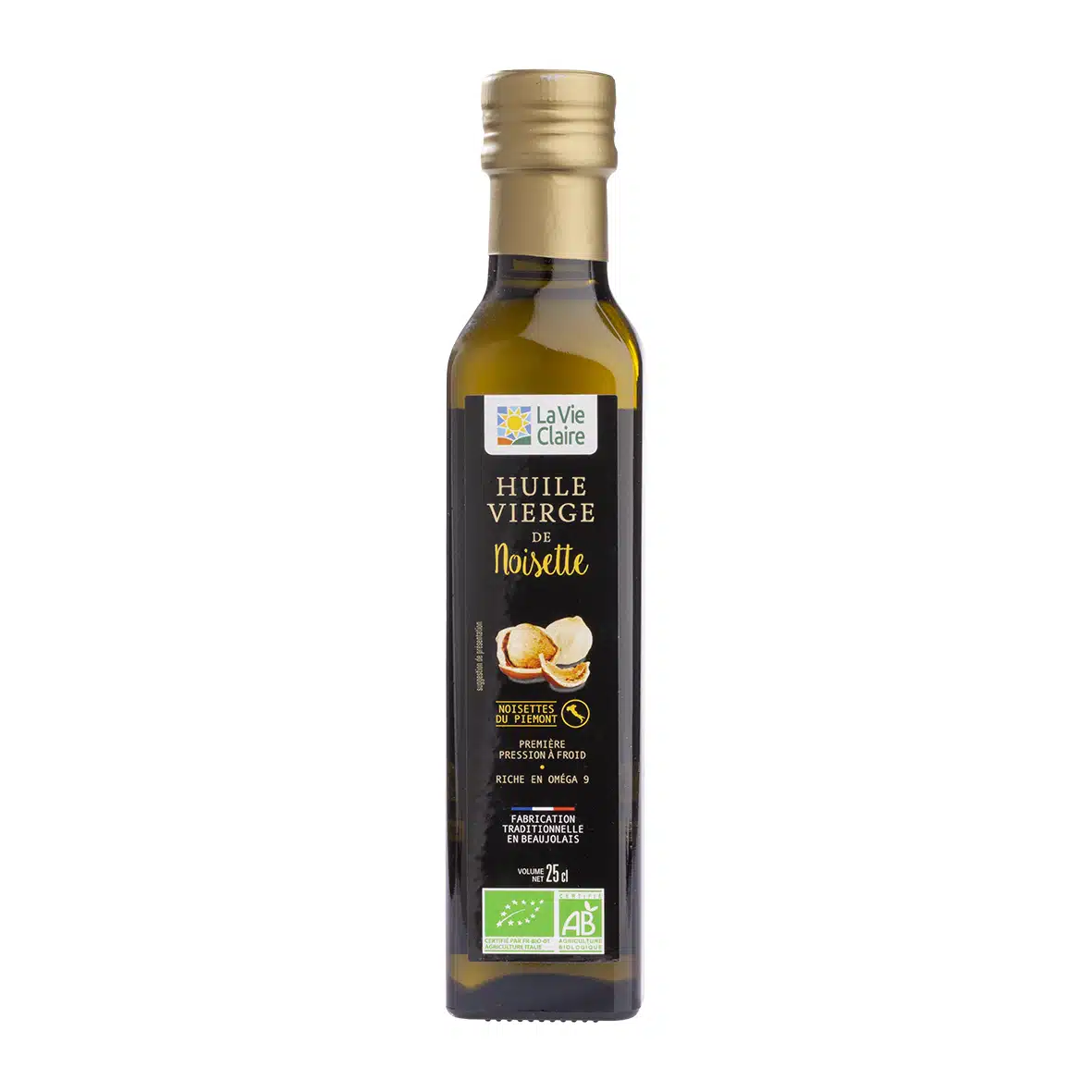 Huile vierge de noisette Piemont bio