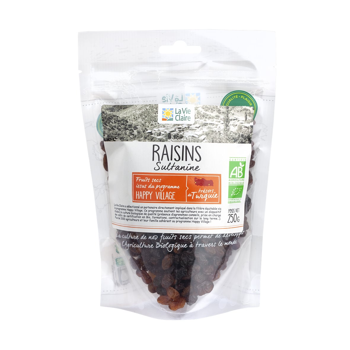 Raisins secs vrac bio Turquie fruits secs encas apéritif bocal