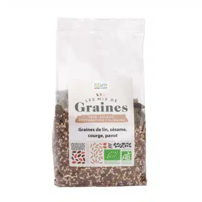 Mix graines lin/sésame/courge/pavot bio