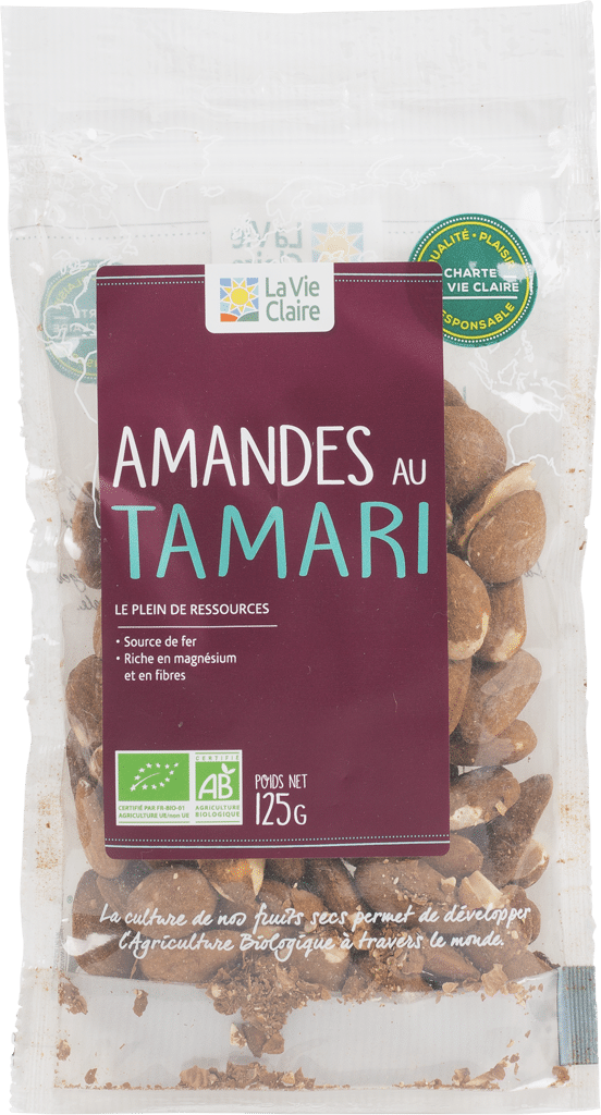 Amandes complètes au tamari bio