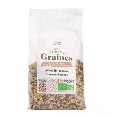 Mix graines millet/lin/sésame/tournesol/pavot bio