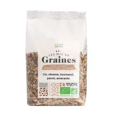 Mix graines lin/sésame/tournesol/pavot/amarante bio