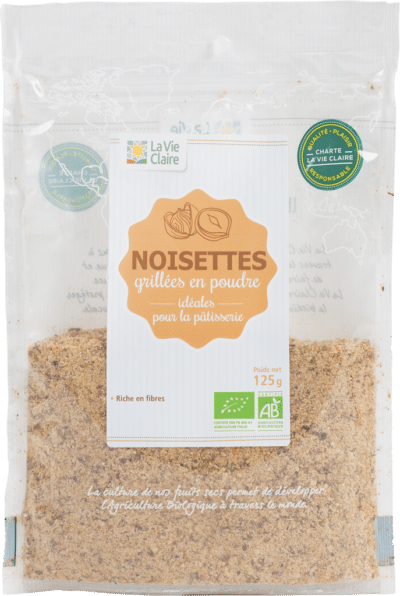 Noisettes grillées en poudre bio