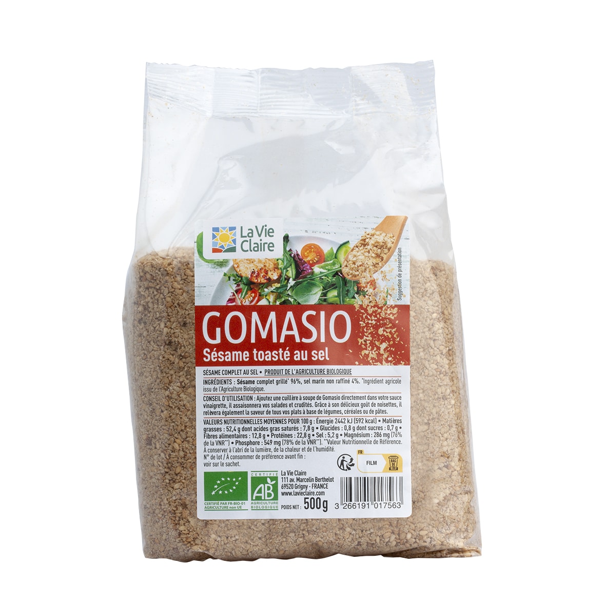 Gomasio sésame toasté au sel bio - La vie claire