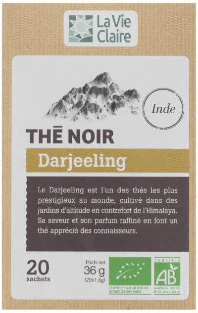 Thé noir Darjeeling bio