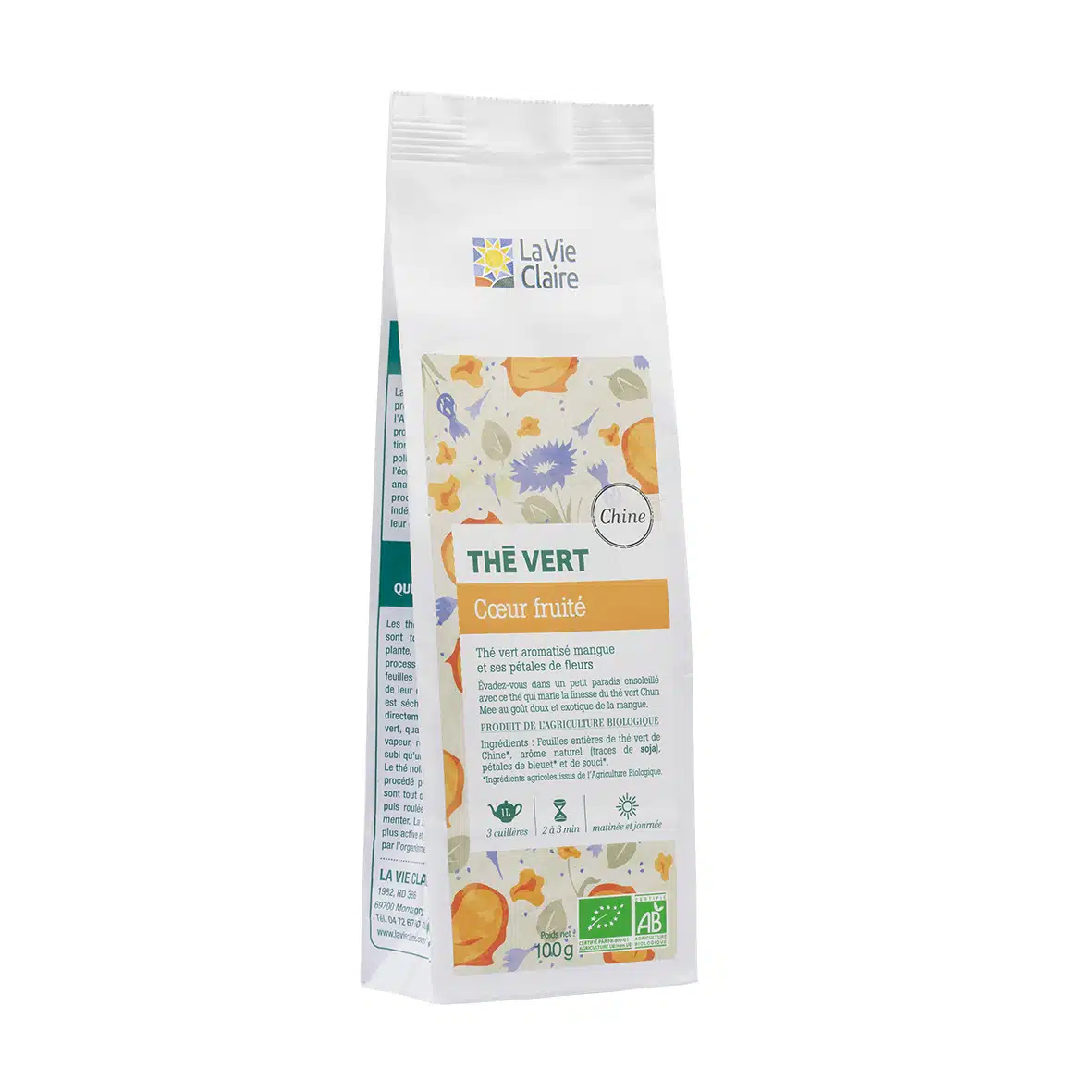Thé vert saveur mangue bio