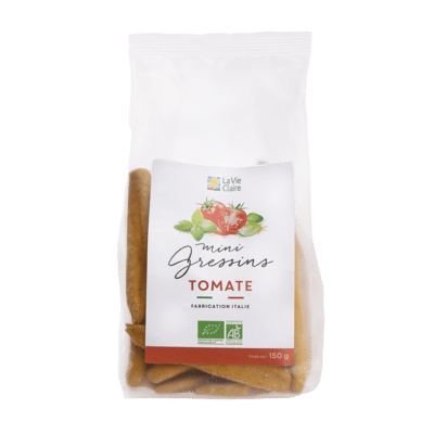 Mini gressins à la tomate bio