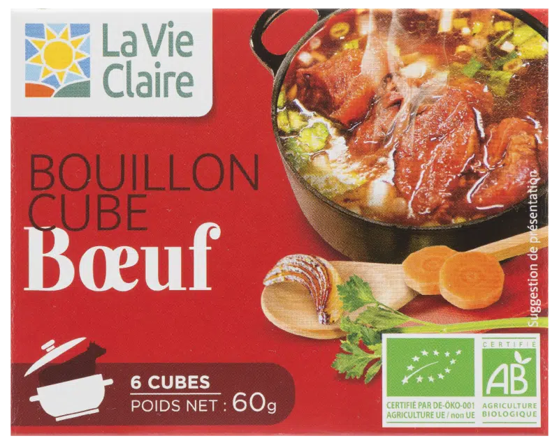 Bouillon cube bœuf bio