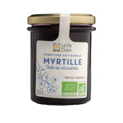 Confiture artisanale de myrtille bio (origine France)