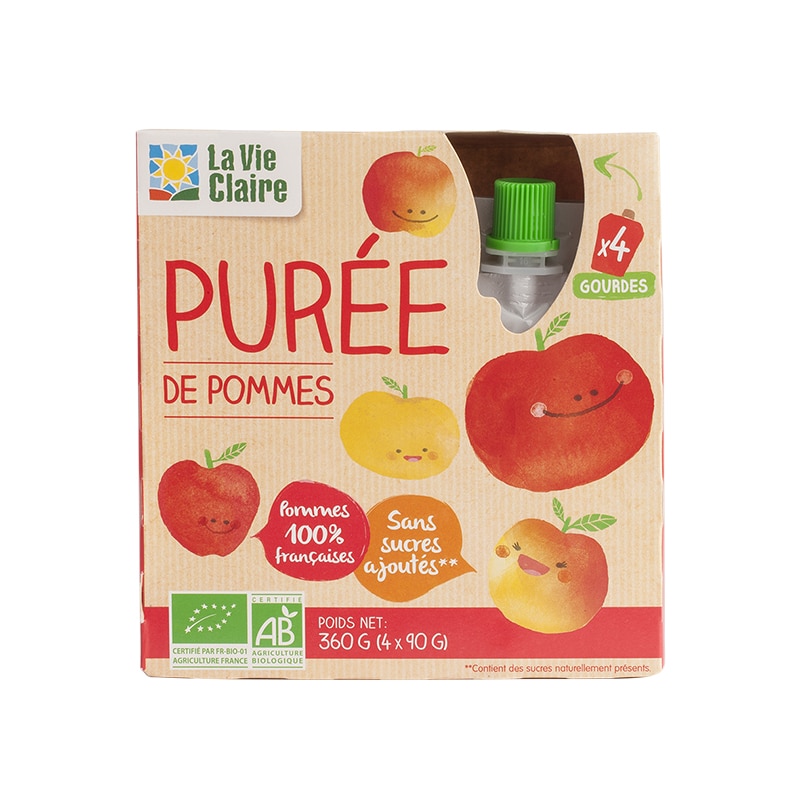 Purée de pommes bio