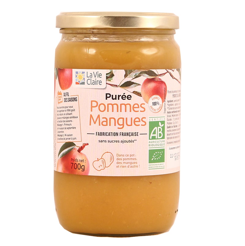 Purée pommes mangues bio