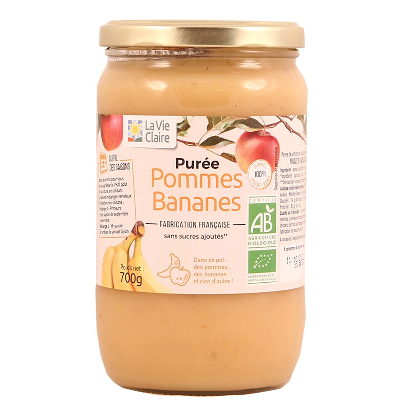 Purée pommes bananes bio