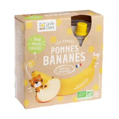 Purée pommes bananes bio