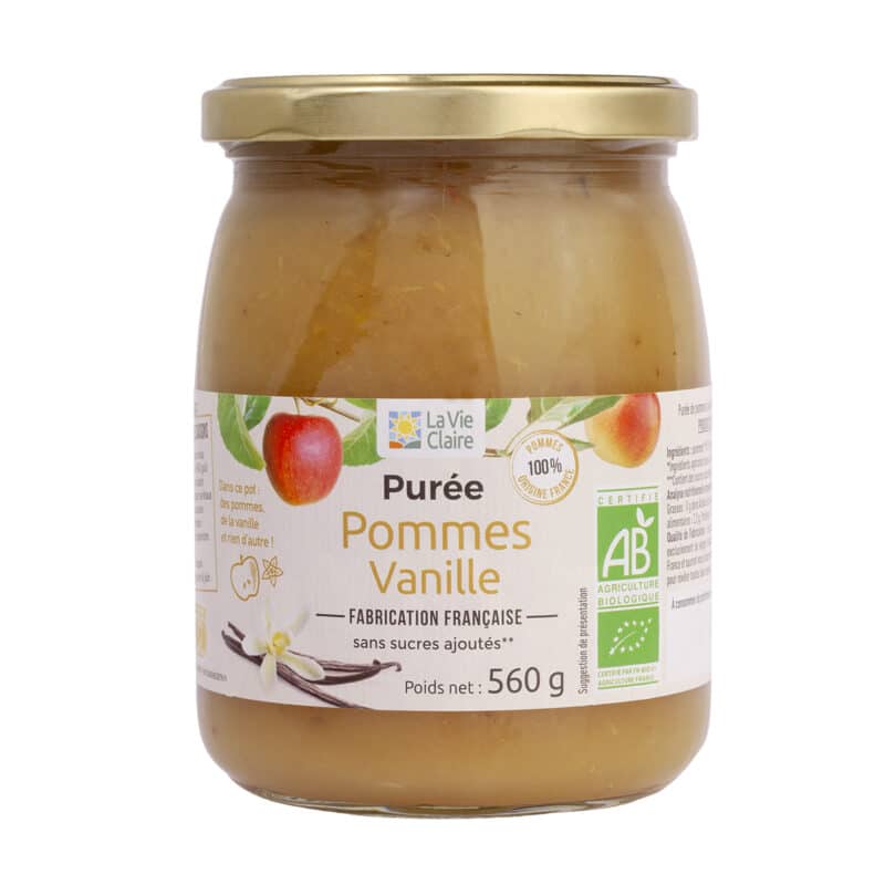 Purée pommes vanille bio