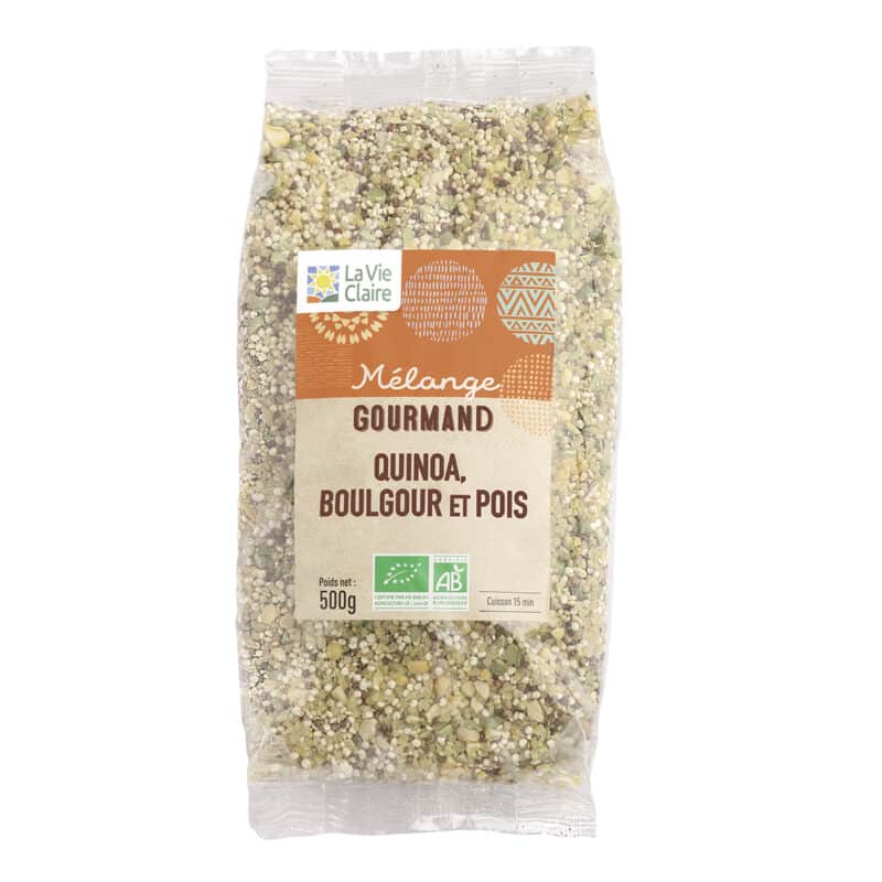 Mélange quinoa boulghour et pois cassés bio