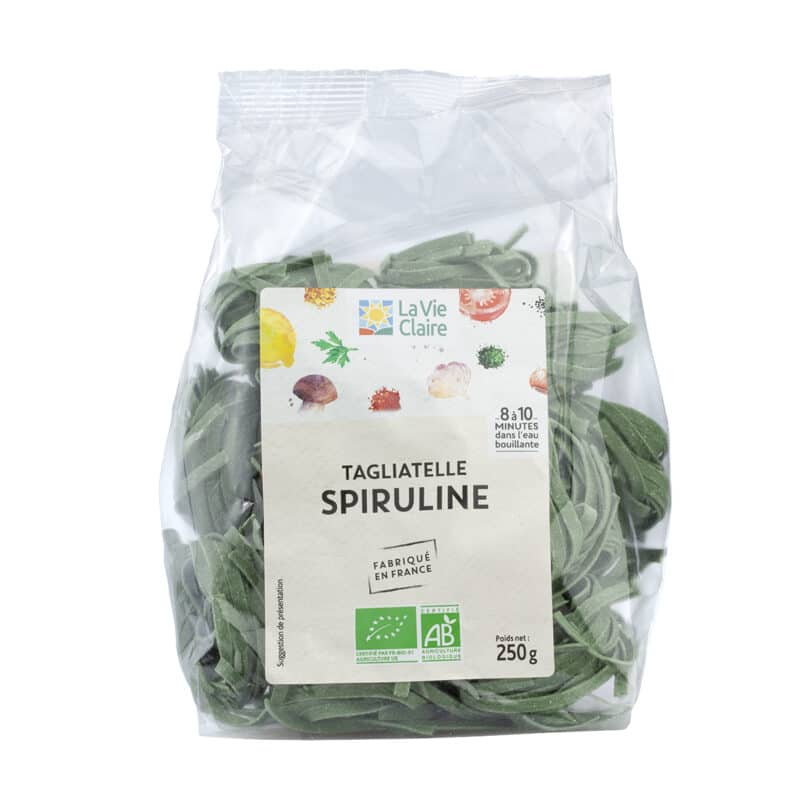 Tagliatelles à la spiruline bio