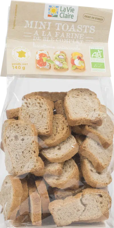 Mini toast à la farine complète bio