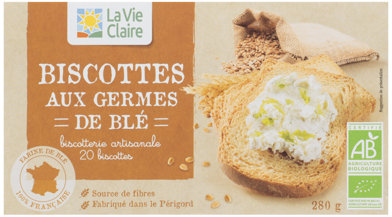 Biscottes aux germes de blé bio