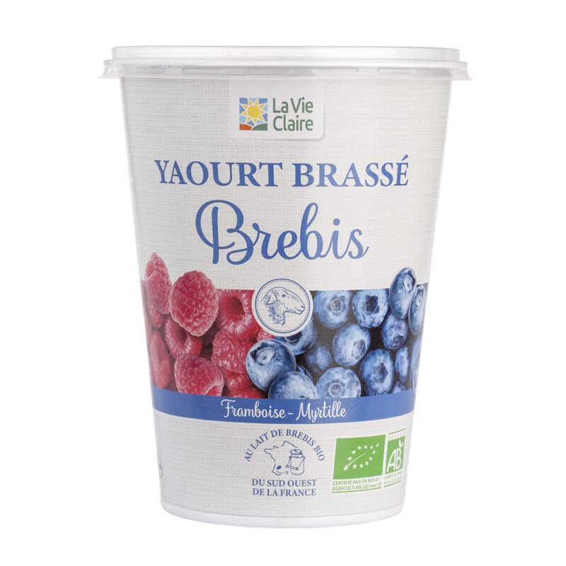 Yaourt brebis framboise myrtille bio