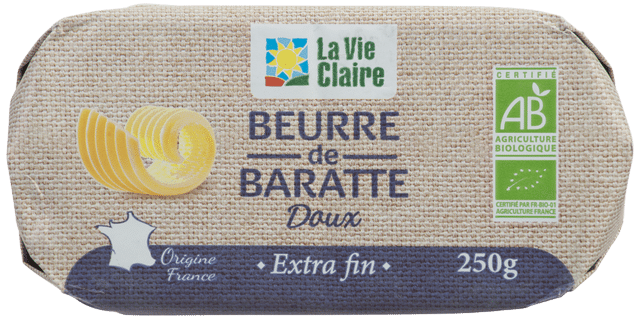 BEURRE DOUX BARATTE 250 G - DRIVE : La Vie Claire Saintes