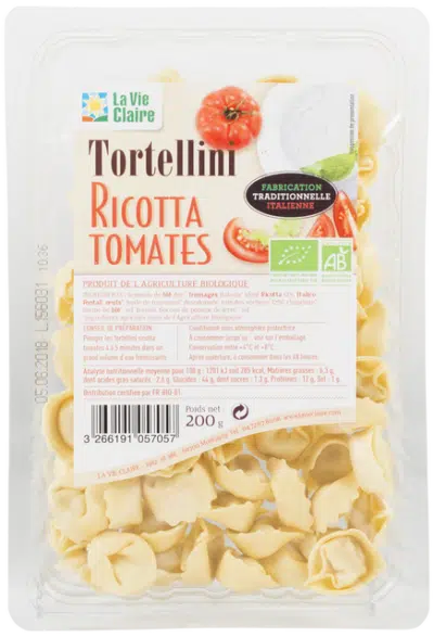 Tortellini ricotta tomates bio