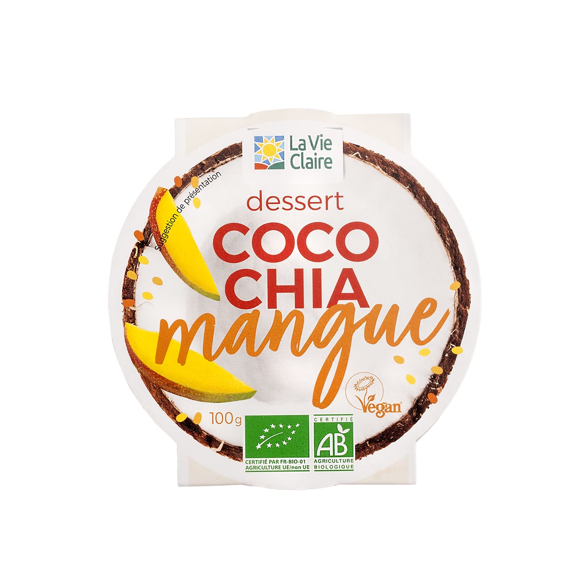 Dessert coco chia mangue bio