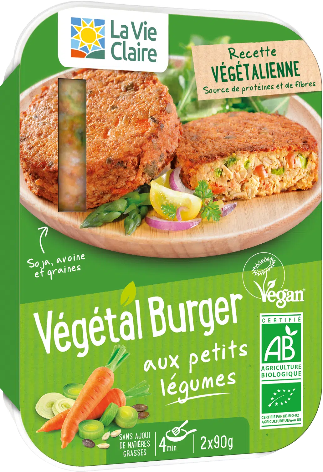 Végétal burger aux petits légumes bio