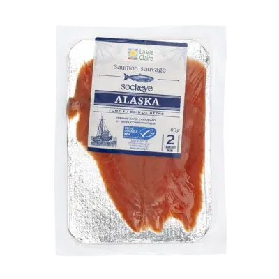 Saumon fumé sauvage d'Alaska
