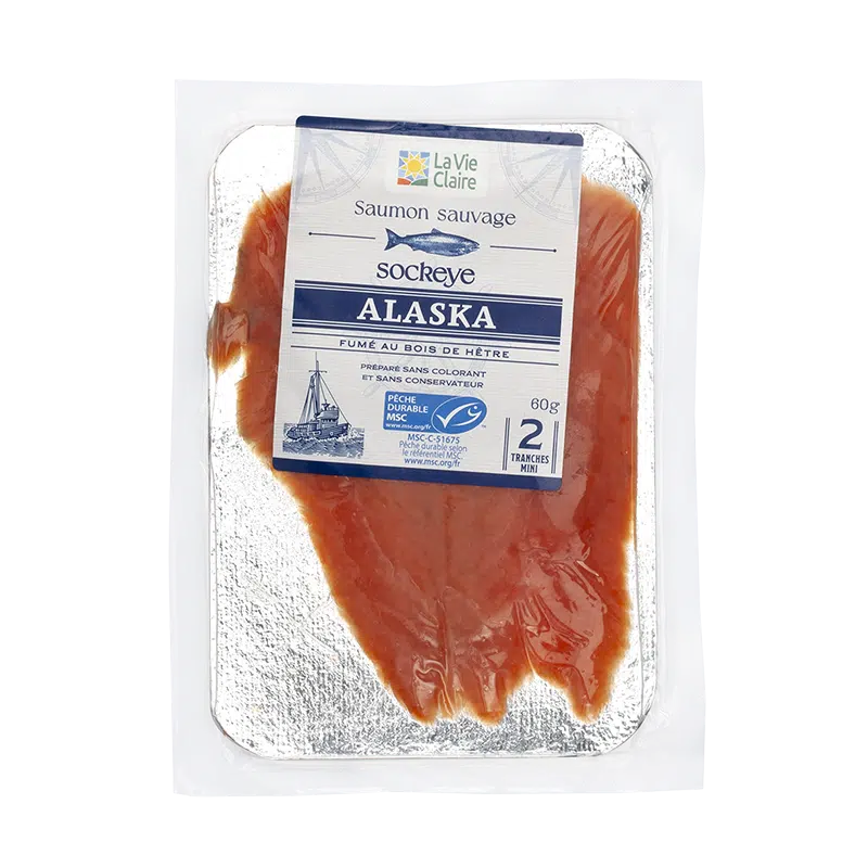 saumon sauvage Argenté d'Alaska fumé - filet 800 gr tranché - 79.20