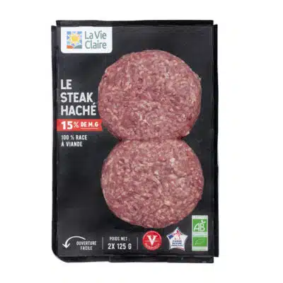 Steak haché 15% MG bio